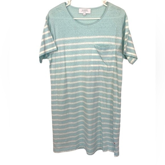 NWOT LA LIGNE | Edie‎ Knit Blue Stripe Dress XS - Picture 3 of 7